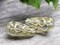 *6* 25x12mm Gold Washed Crystal Mermaid Scale Large Drop Beads